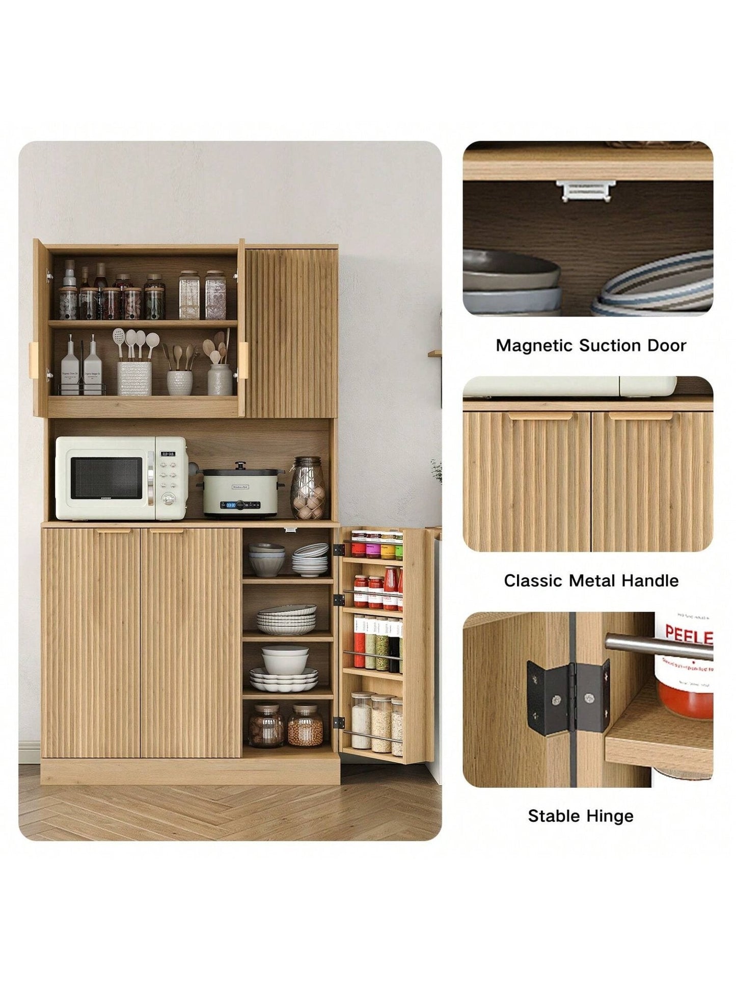Yanosaku SC003 71'' Tall Kitchen Pantry, Storage Cabinet-2