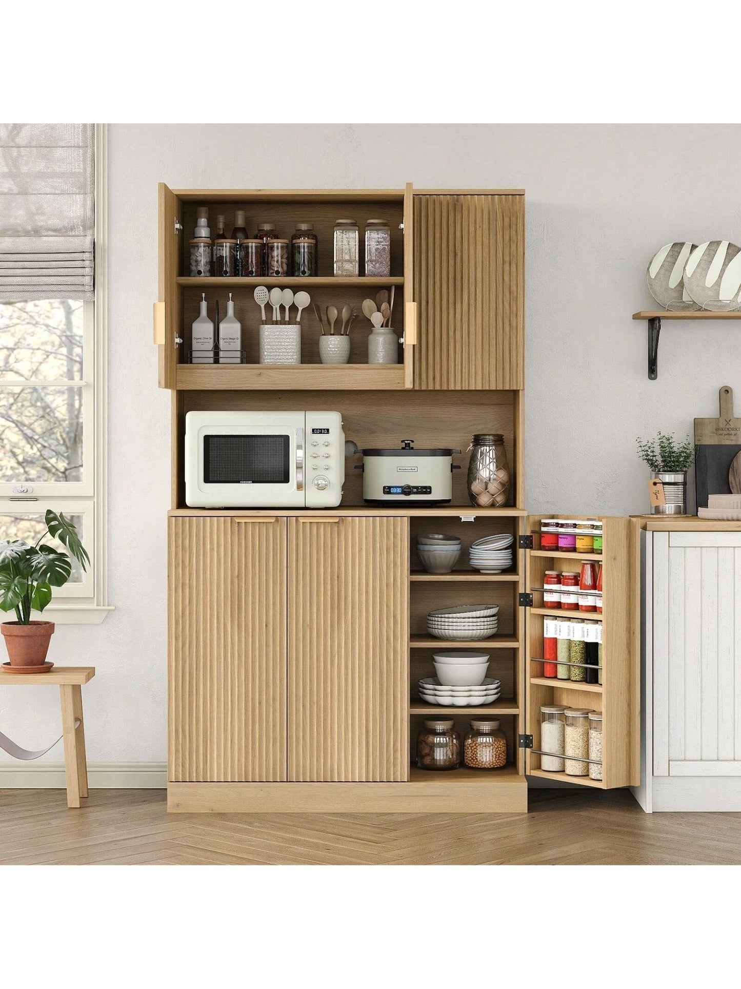 Yanosaku SC003 71'' Tall Kitchen Pantry, Storage Cabinet-4