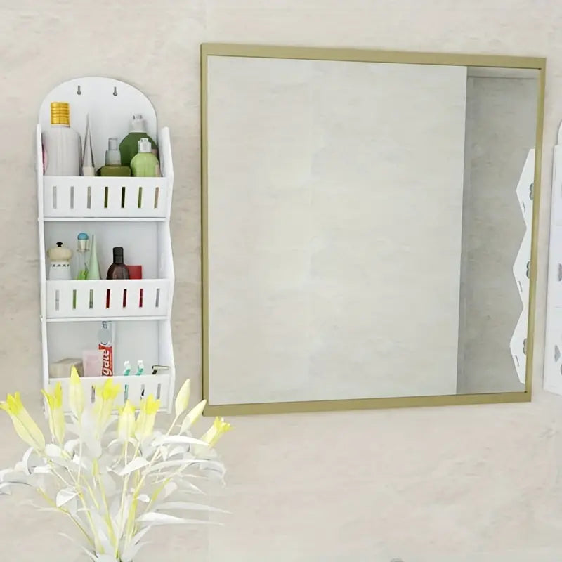 Vinyl Hanging Bathroom Storage Rack - Shelf Butterfly Large-4