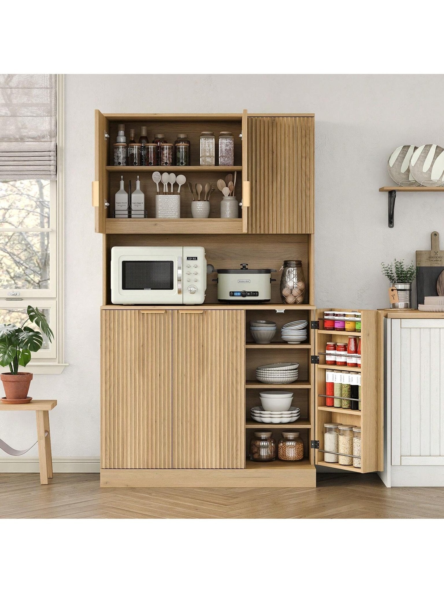 Yanosaku SC003 71'' Tall Kitchen Pantry, Storage Cabinet-4